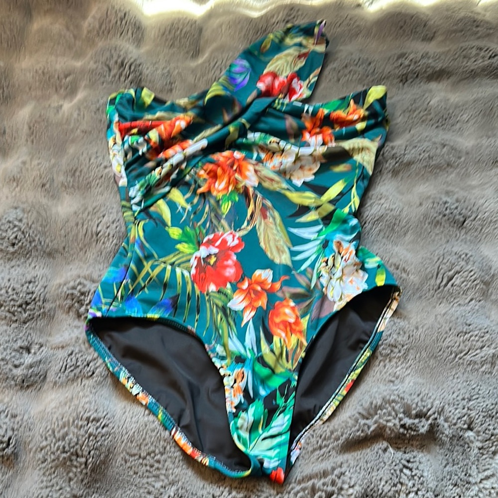 Magicsuit Green and Red One Piece Swimwear Tropical Design